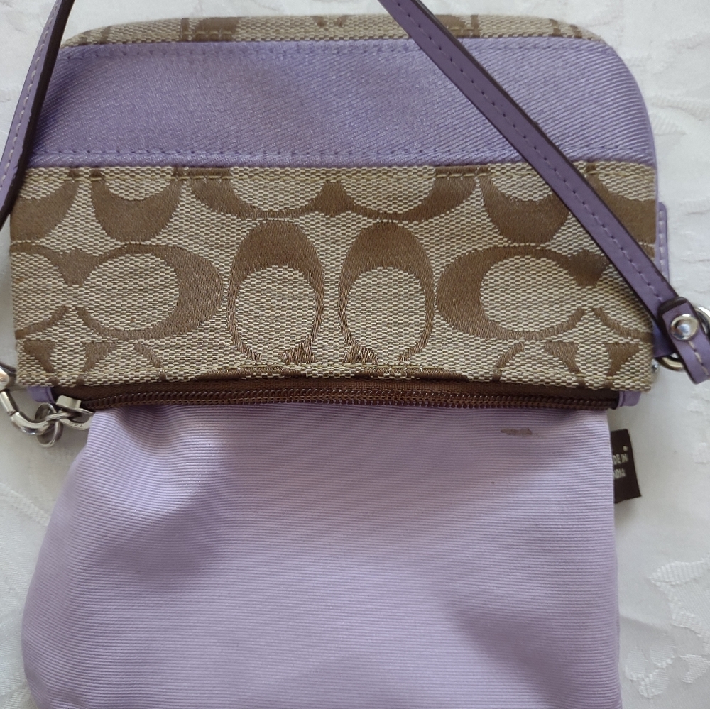 Coach signature jacquard Brown lavander Hangtag - Picture 12 of 12